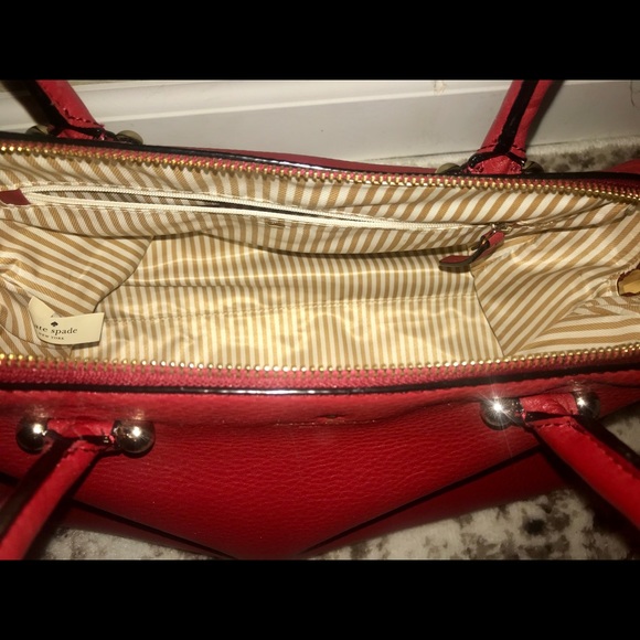Kate Spade Red Crossbody Satchel Purse - Picture 3 of 3